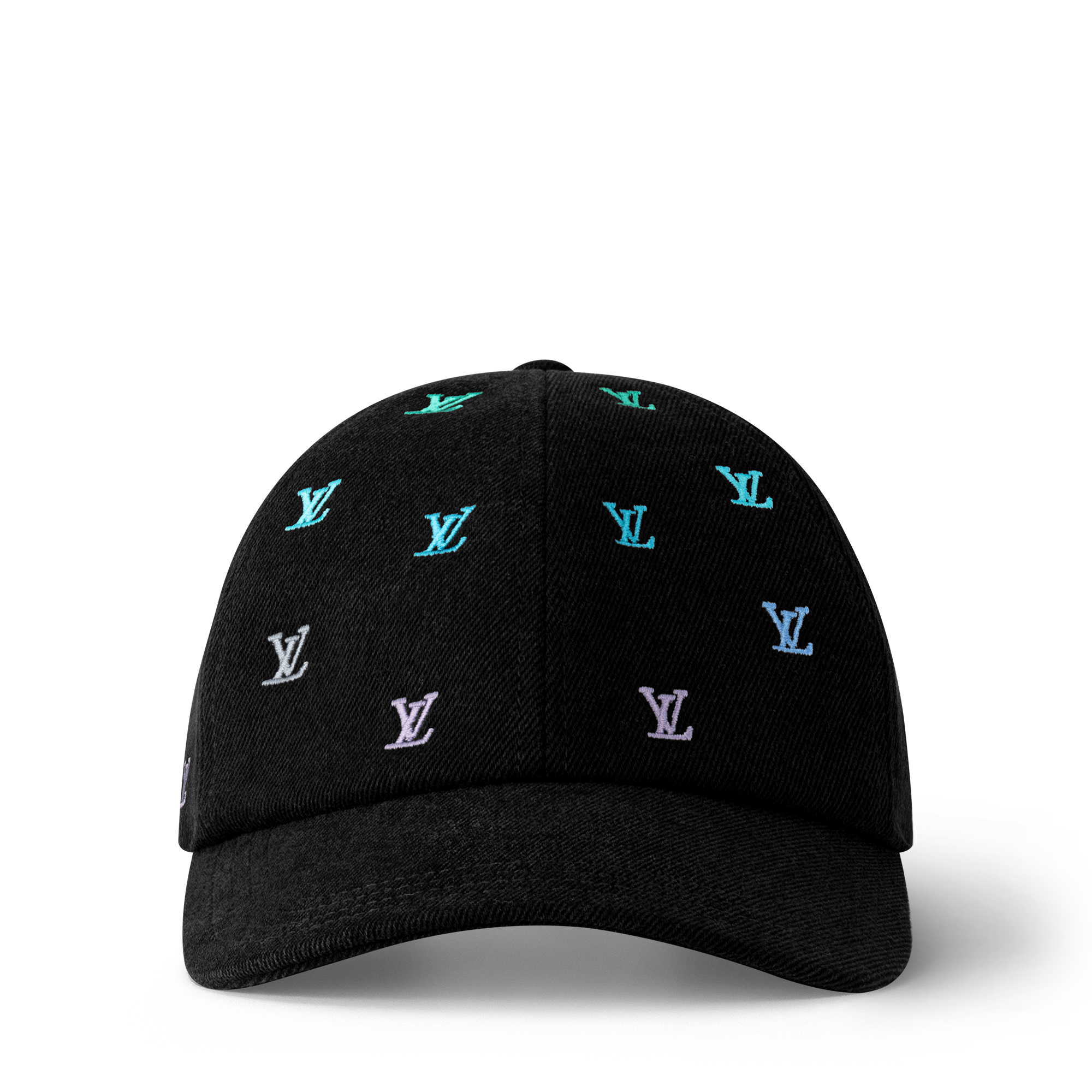 LV Blason Shading Denim Cap - Luxury S00 Black | LOUIS VUITTON